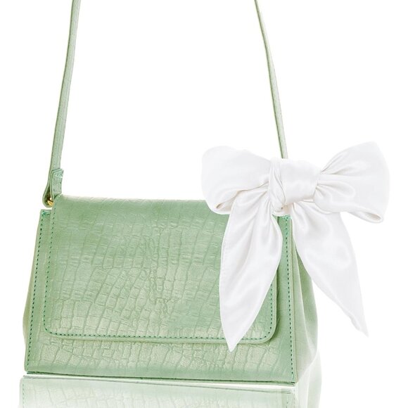 Women White Chiffon Square Ribbon Neck Scarf Satin Handkerchief For Halloween - Picture 6 of 7